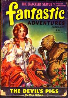 Pulp FANTASTIC ADVENTURES (January 1945) Virgil Finlay  