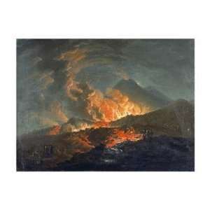  Jacques Antoine Volaire   Vesuvius Erupting At Night 