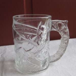  McDonalds 1995 Clear 4 Glass BATMAN FOREVER Mug 