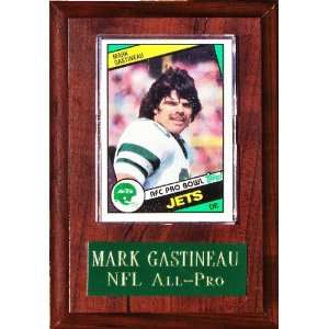  Mark Gastineau 4 1/2x 6 1/2 Cherry Finished Plaque 