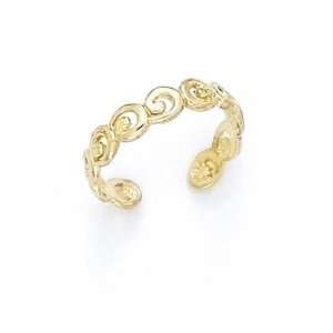  14k Swirl Toe Ring   JewelryWeb Jewelry