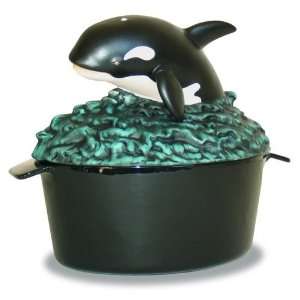   Whale Steamer Metal Cast Iron 2.2 Quart Porcelain Orca: Home & Kitchen