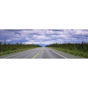  Road Running Through a Landscape, Glenn Highway, Alaska 