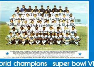 Dallas Cowboys Super Bowl VI Team Picture Poster   Sealed  