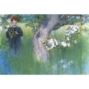   oil paintings   Carl Larsson   24 x 16 inches   Apple Tree In Blossom