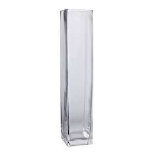  Everlasting Glow 20 Inch Clear Square Cube Glass Vase: Home & Kitchen