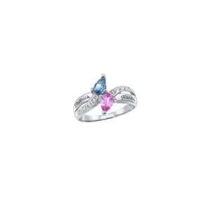  Ring with Cubic Zirconia by ArtCarved® (2 Stones and 2 Lines) class