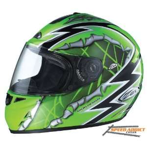  Zox Tavani R Ripper II Green DOT Full Face Street Helmet 