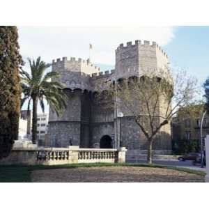 The 14th Century Town Gate, Serranos Towers, Valencia, Spain Premium 