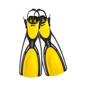New Mares Wave Open Heel Tri Material Scuba Diving Fins   Yellow (Size 