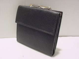 SMALL NAPA LEATHER LADIES WALLET HAND PURSE BLACK  