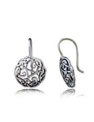 Chuvora Sterling Silver Celtic Knot Hook Earrings