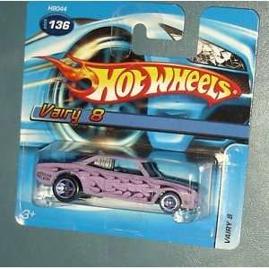  Hot Wheels Vairy 8 Purple SHORT CARD #136 (2005 