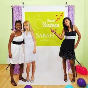 Sweet 16 Classic Photo Booth Backdrop