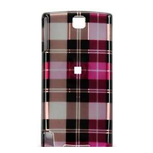  Pink Plaid Design Hard 2 Pc Snap On Case for HTC Pure (AT 