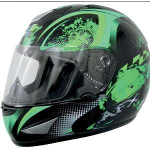   Full Face Motorcycle Helmet Green Stunt Small S 0101 5813 Automotive
