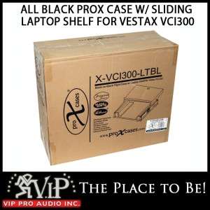 NEW VESTAX VCI300 ALL BLACK ProX CASE WITH SLIDING LAPTOP SHELF X 
