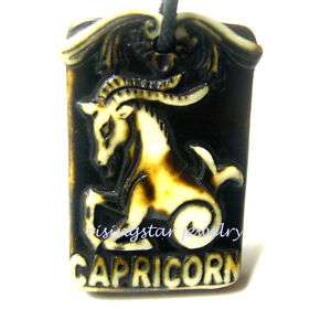 Ox Bone Capricorn Horoscope Astrology Sign Necklace  