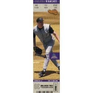 2003 Fleer Authentix Ticket Stud 1 Curt Schilling Arizona Diamondbacks 