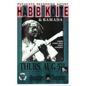  Habib Koite Boulder Original Concert Poster 1999