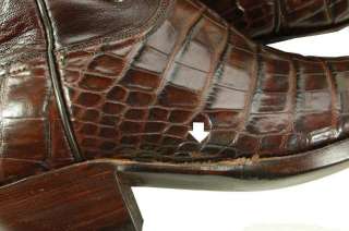 216 New BLACK JACK Chocolate Alligator Belly Cowboy Boots Mens 9 D $ 