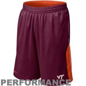   Hokies Maroon Orange Reversible Performance Basketball Shorts Sports