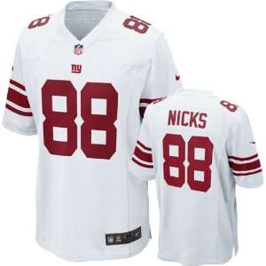Hakeem Nicks Jersey Away White Game Replica #88 Nike New York Giants 