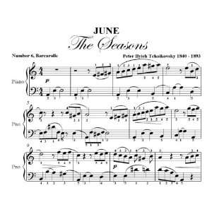   Seasons Tchaikovsky Big Note Piano Sheet Music Tchaikovsky Books