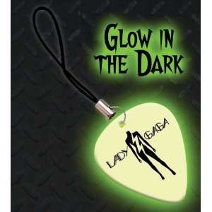  Lady Gaga Premium Glow Guitar Pick Mobile Phone Charm 