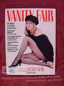VANITY FAIR September 1991 BARBRA STREISAND SHARON STONE ANNIE 