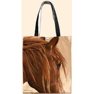  Adeline Halvorson Oil Cloth Chestnut Horse Tote Bag 12 X 