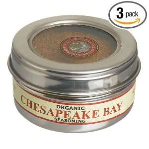 Aromatica Organics Chesapeake Bay Seasoning, 4.4 Ounce Tin (Pack of 3)