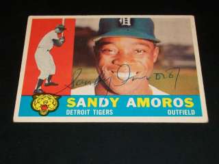 Tigers Sandy Amoros Auto Signed 1960 Topps #531 JSA R  
