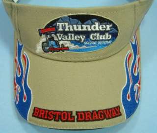 NHRA THUNDER VALLEY CLUB VISOR Hat BRISTOL TN DRAGWAY  