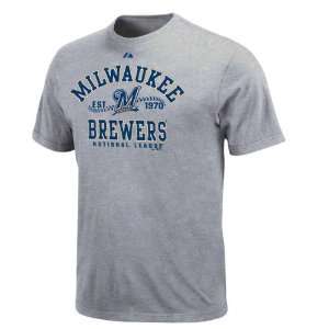  Brewers Dial It Up Heather Grey Youth T Shirt
