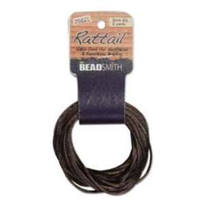    2mm Medium Brown Satin Rattail Braiding Cord Arts, Crafts & Sewing