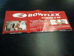 BOWFLEX Xtreme 2SE Poster Wall Chart Exercise Guide  