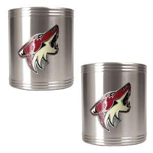  Phoenix Coyotes NHL 2pc Stainless Steel Can Holder Set 