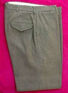 1952 US Army Wool OD Field Combat Trousers Pants Korean War 32 Waist M 