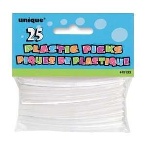 Unique Industries Plastic Picks 4.5 25/Pkg Clear; 12 Items/Order 