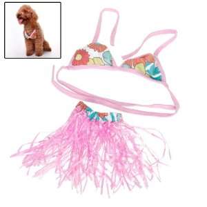  Hawaiian Pet Dog Costume Bikini Hula Skirt Size S: Pet 