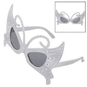   Decor Butterfly Plastic Party Glasses White for Lady