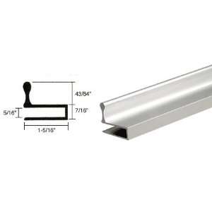   Brite Anodized Aluminum Glass Door Edge Pull Extrusion by CR Laurence