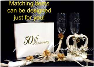 Love Honor Cherish Wedding Cake Topper 50th anniversary  