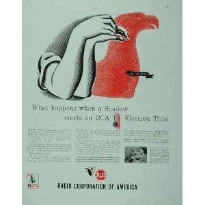   Tube Shadow Puppet WW2 Wartime Communication   Original Print Ad Home