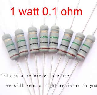 Watt 0.1 ohm 0R1 Carbon Film Resistor R 1W (100)  