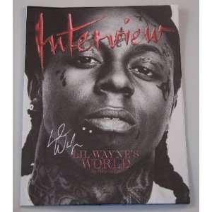 Little Wayne Authentic In Person Signed Autographed Interview Magazine