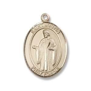   St Justin Pendant First Communion Catholic Patron Saint Medal Jewelry