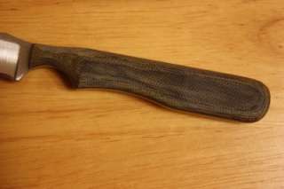 ANZA 2011 SNAKE SKIN   MICARTA Handle Knife w/ Leather Sheath Made in 