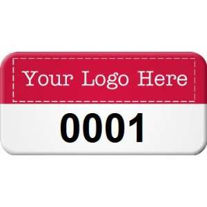  Custom Asset Label With Numbering, 0.75 x 1.5 Annealed 
